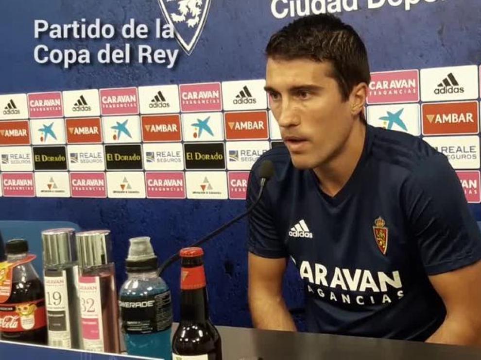 Alberto Zapater, este lunes en la Ciudad Deportiva.