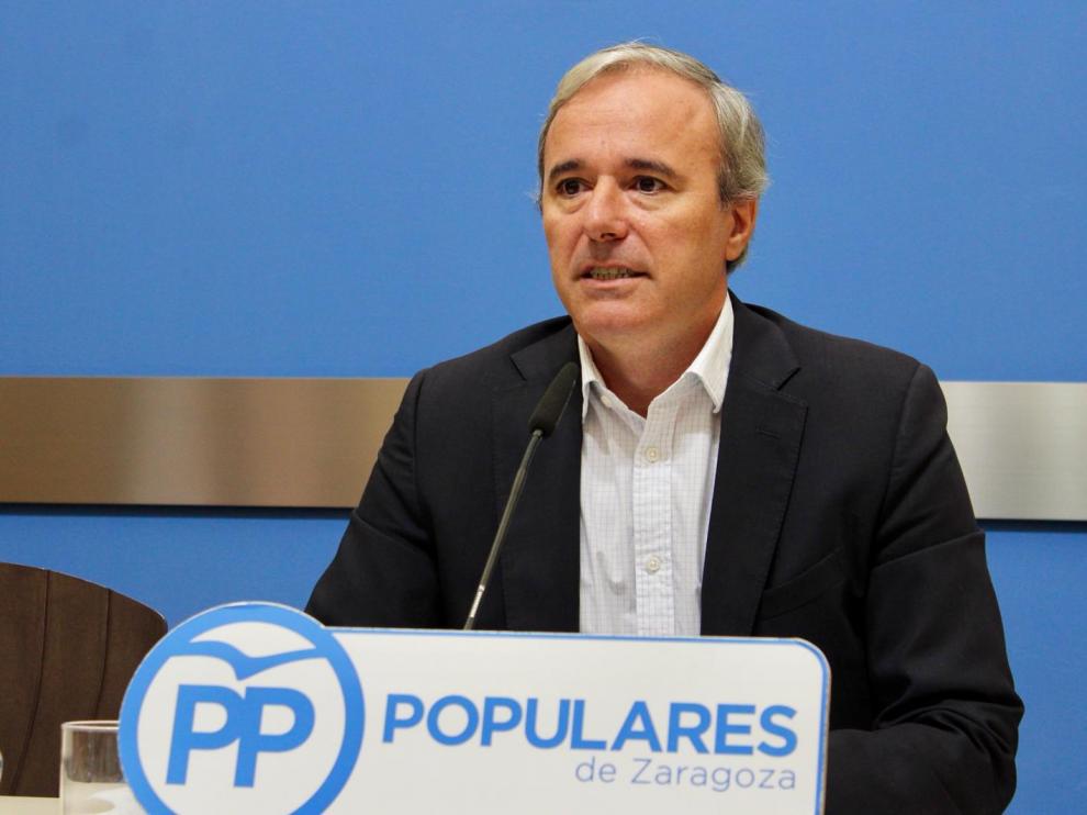 El portavoz municipal del PP, Jorge Azcón.