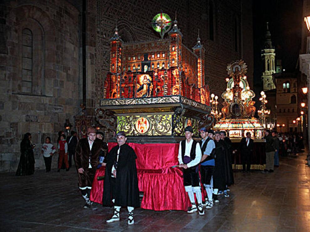 El Rosario de Cristal, uno de los actos más emblemáticos de las fiestas, fue uno de los muchos que no pudieron celebrarse en los Pilares de 1918.
