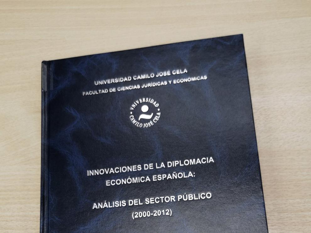 Portada de la tesis doctoral de Pedro Sánchez, que se encuentra en la Universidad Camilo José Cela.