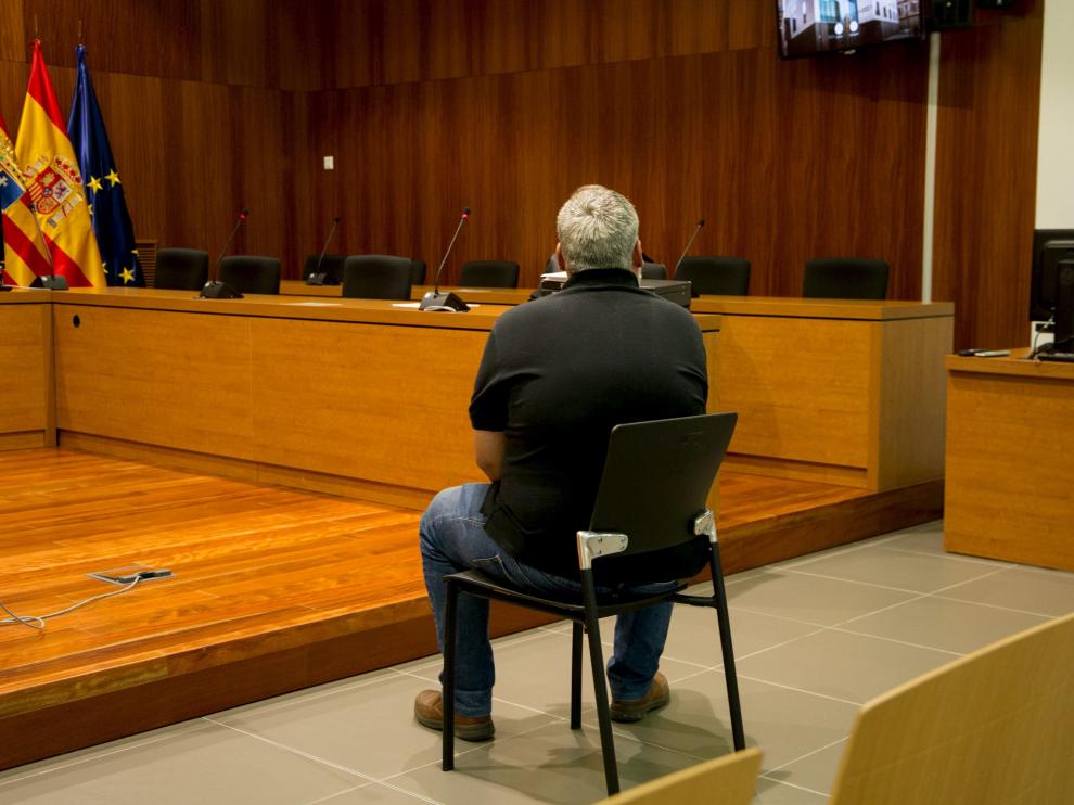 Sergio Díez Saldaña, este jueves, en la Audiencia de Zaragoza.