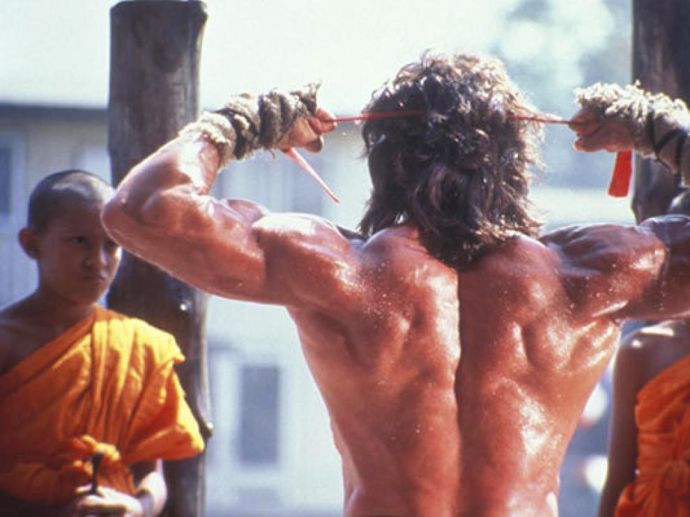 Stallone, en una escena de Rambo III.
