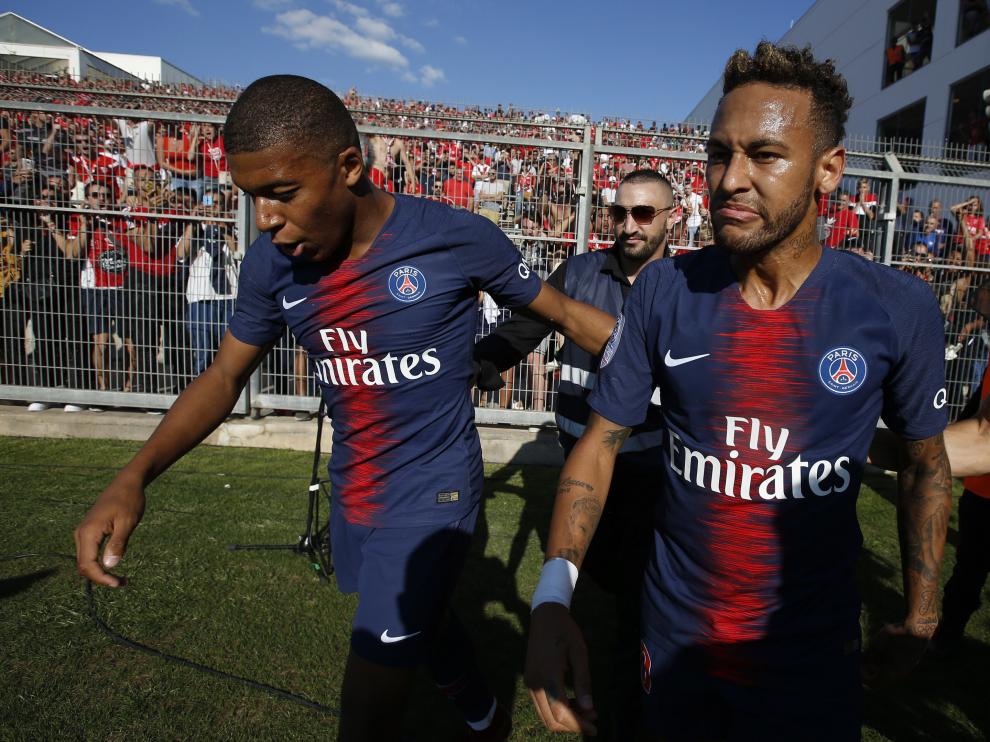 Mbappé y Neymar, en un reciente partido del PSG