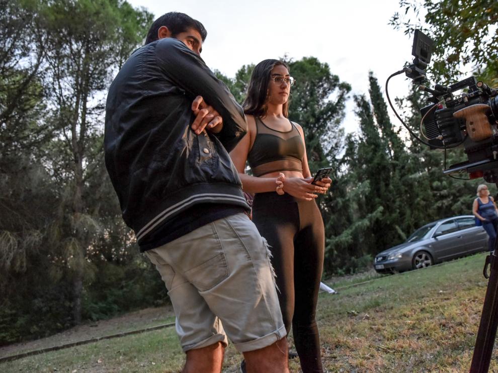 Laura Torrijos, durante la realización del cortometraje 'Había una vez'.
