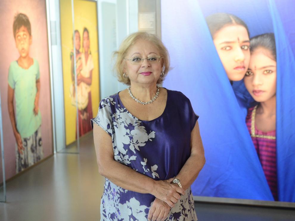 Cristina García Rodero, en su exposición en el Caixaforum zaragozano