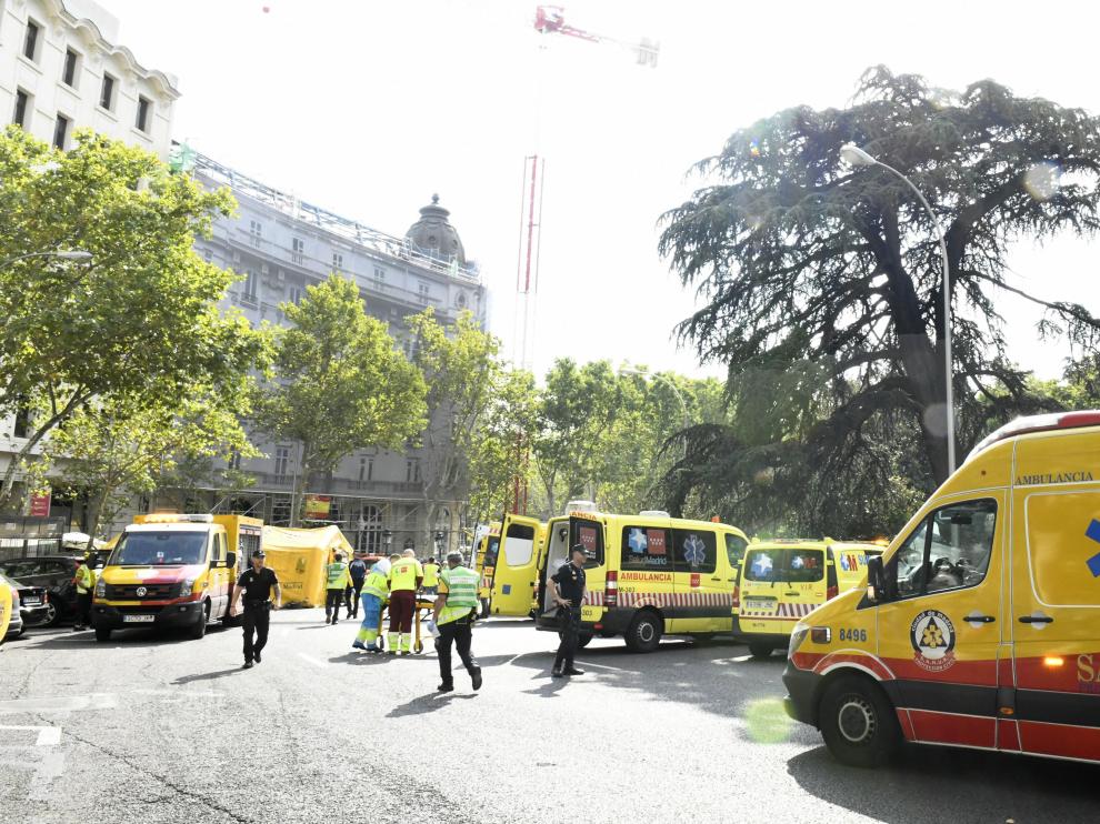 Derrumbe con un fallecido en el hotel Ritz de Madrid.