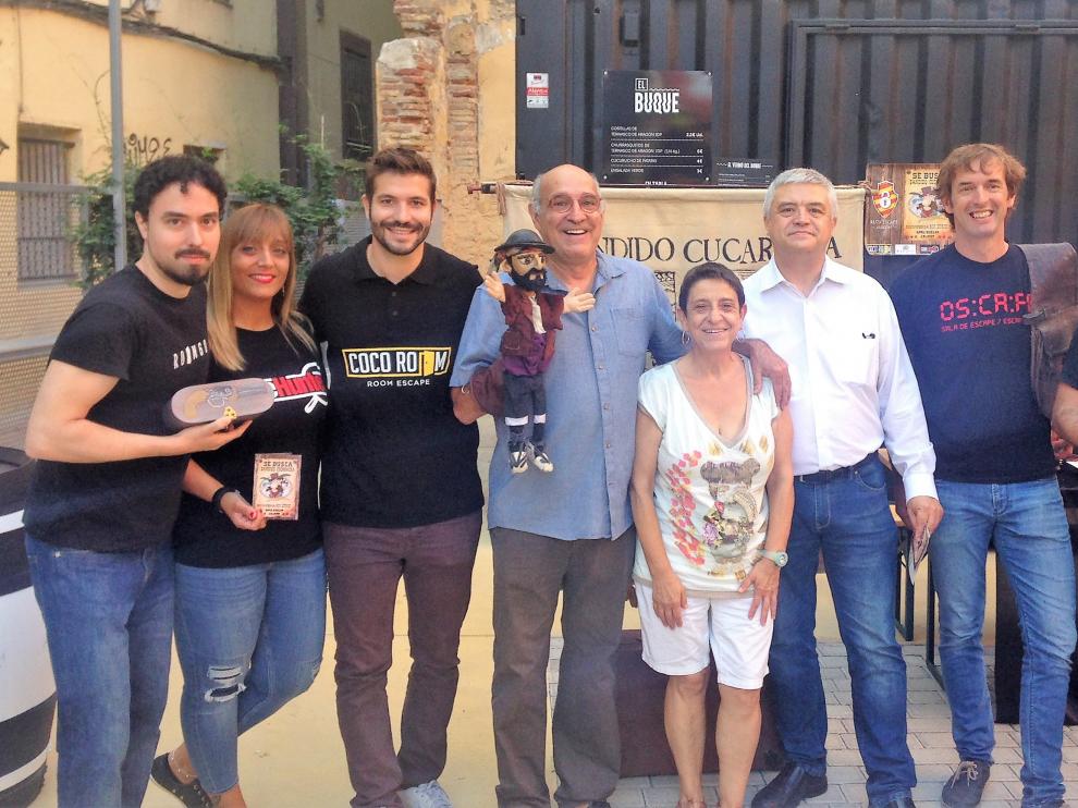 Titiriteros de Binéfar 'apadrinó' este miércoles la presentación del juego