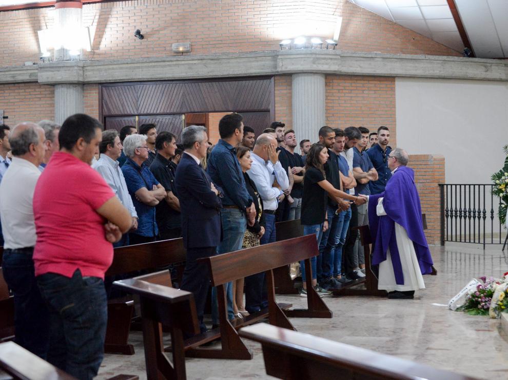 Imagen del funeral celebrado esta mañana en recuerdo de Vinicius Noronha