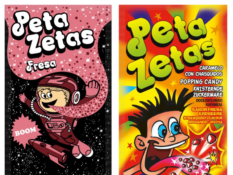 A la izquierda, los paquetes de Peta Zetas de 1979, y a la derecha, los actuales.
