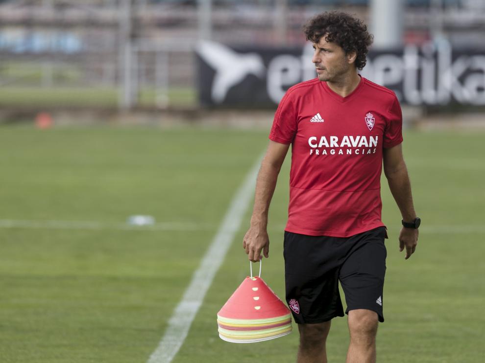 Imanol Idiakez, en un entrenamiento.
