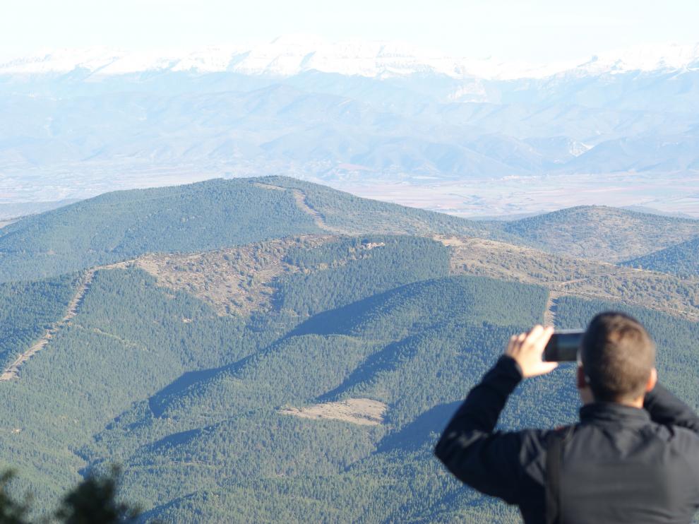 Una vista de la Sierra de Santo Domingo, en la comarca de las Cinco Villas.
