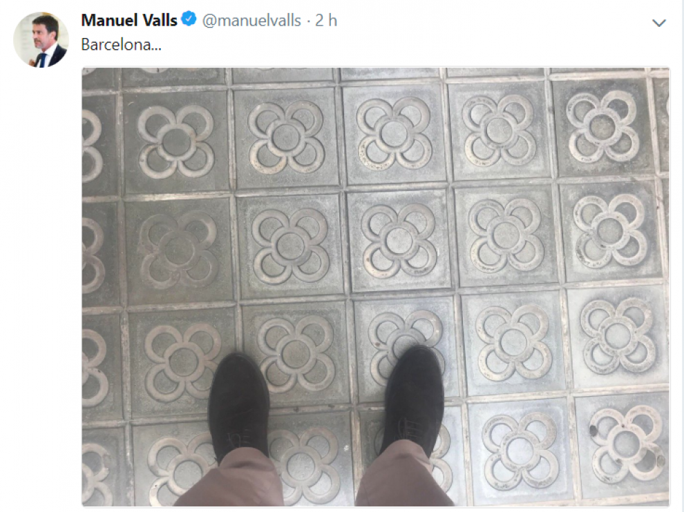 Tuit de Manuel Valls publicado este viernes