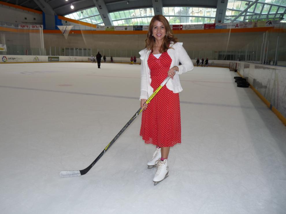 La presidenta del Club Hielo Jaca, en una imagen de archivo