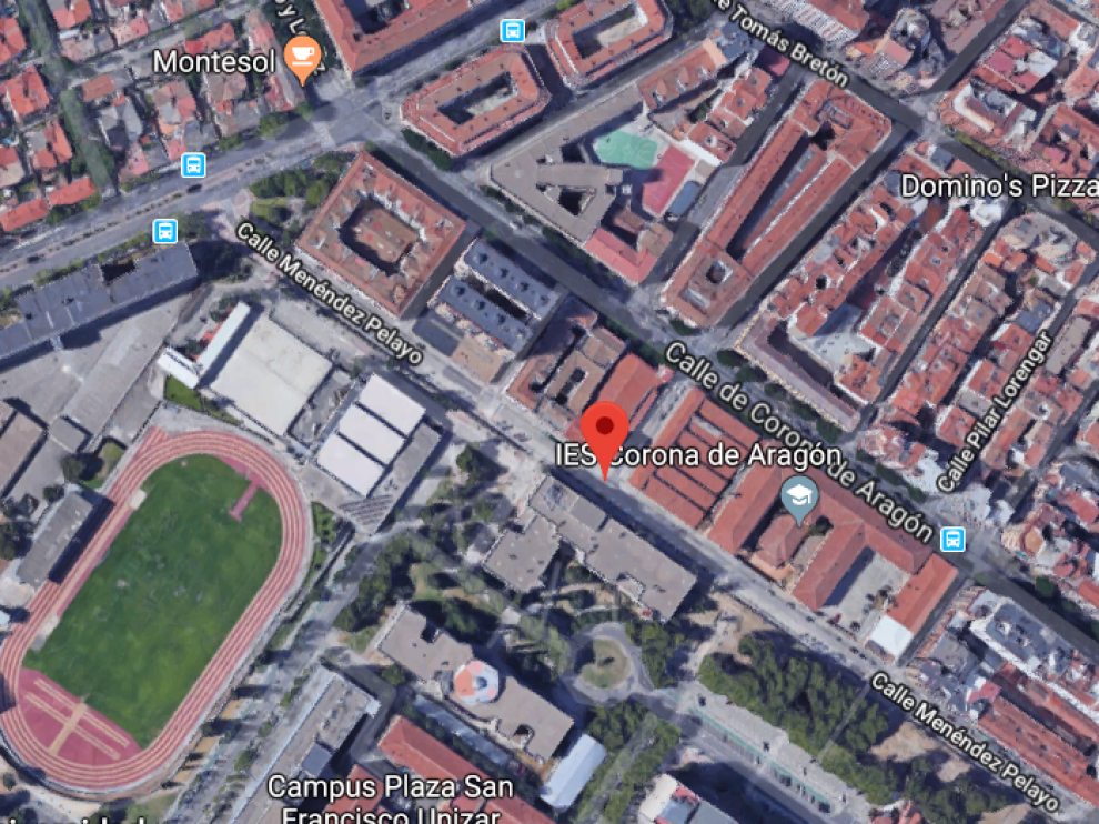 Calle de Menéndez Pelayo, en Zaragoza