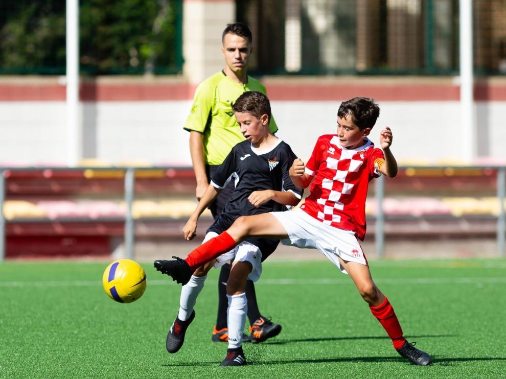 Imagen del partido del pasado sábado entre el Hernán Cortés y el Alcañiz