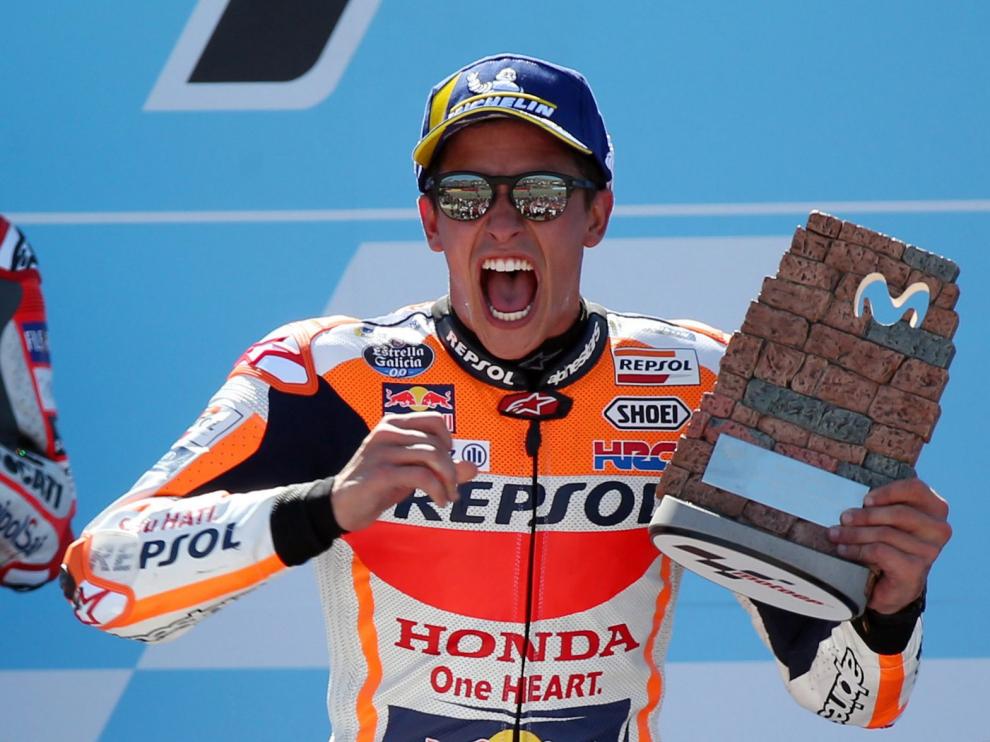 Marc Márquez ganó en septiembre el Gran Premio de Aragón en el circuito de Motorland.