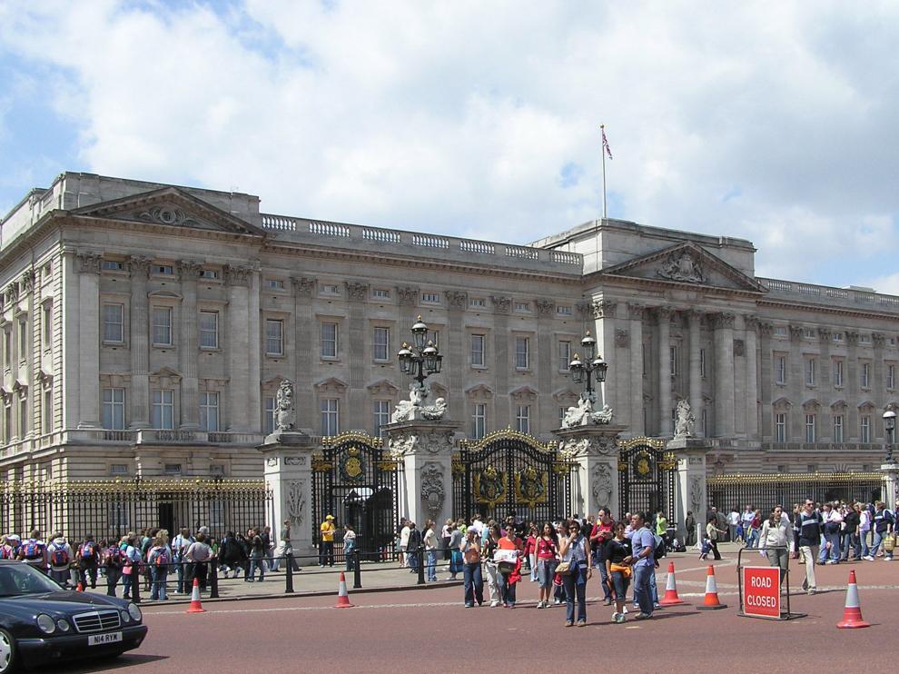 Imagen del exterior del palacio de Buckingham.