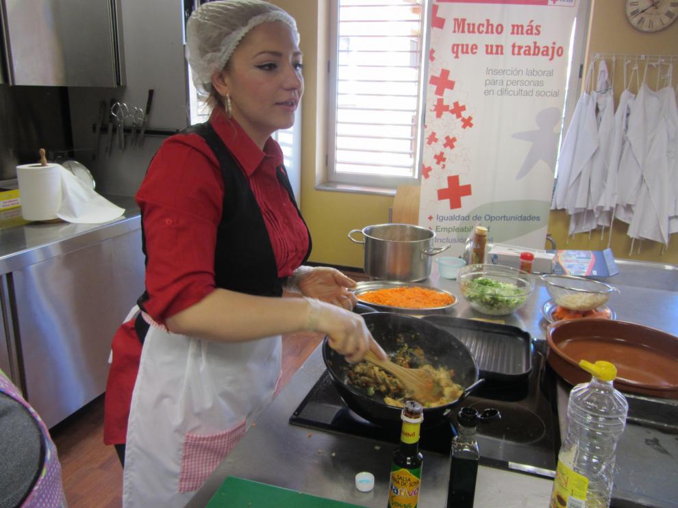 Una de las participantes en el programa encaminado a la preparación para encontrar un trabajo.