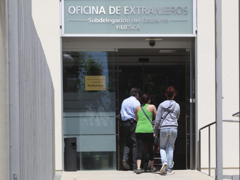 Imagen de archivo de la Oficina de Extranjería de Huesca