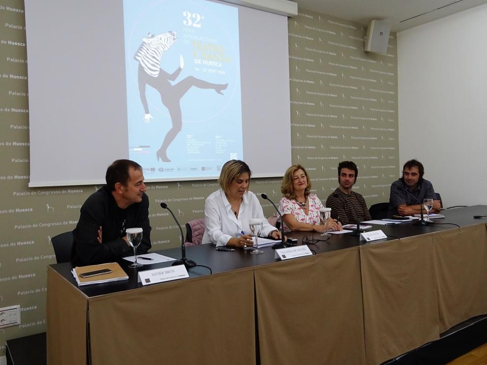 Participantes en la rueda de prensa de la Feria de Teatro este 26 de septiembre.