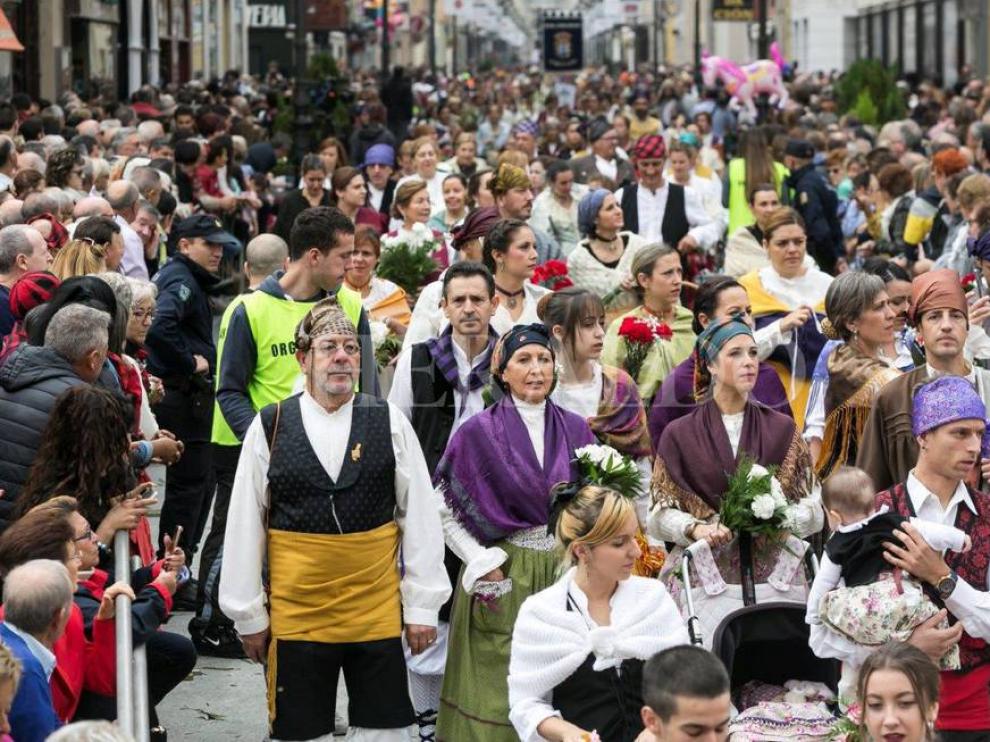 La ofrenda de flores, un pilar de las fiestas