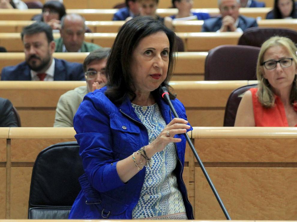 La ministra de Defensa, Margarita Robres, durante su intervención en el Congreso de los Diputados.