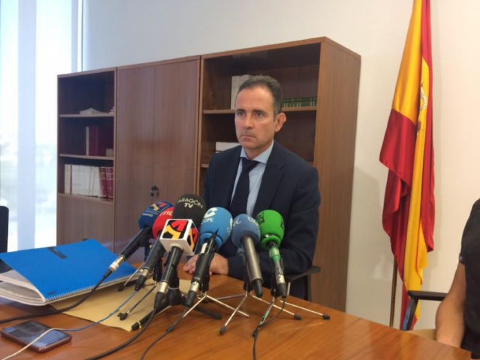Juan Baratech, este jueves en la Fiscalía, en un encuentro con periodistas
