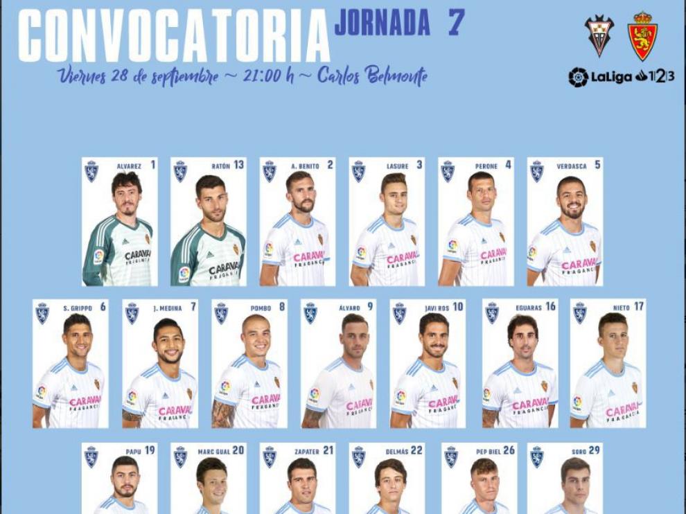 Lista de 19 citados para Albacete.