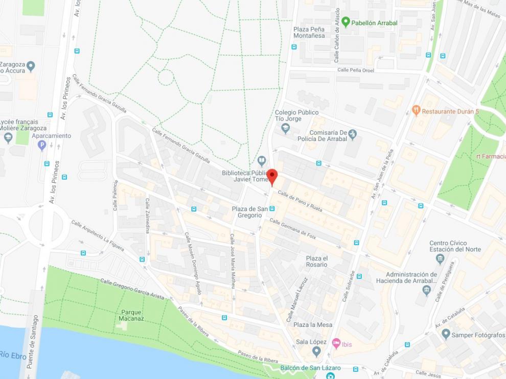 El suceso ocurrió en la calle Pano y Ruata de Zaragoza.
