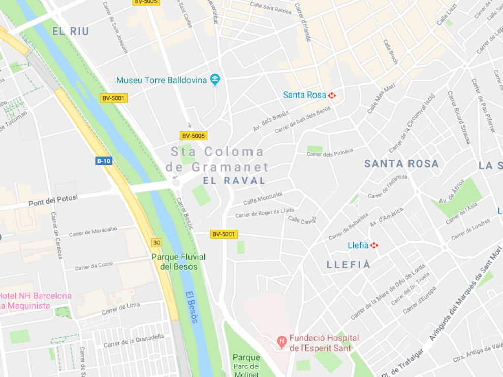 Santa Coloma de Gramanet, lugar donde se ha encontrado al detenido.