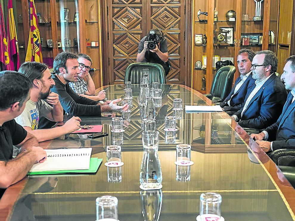 Representantes del Ayuntamiento y de la SAD