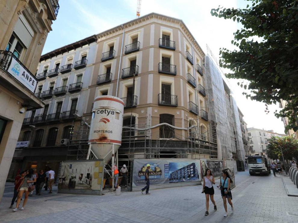 Aspecto de la fachada del edificio de Nuevas Sederías tras su restauración.