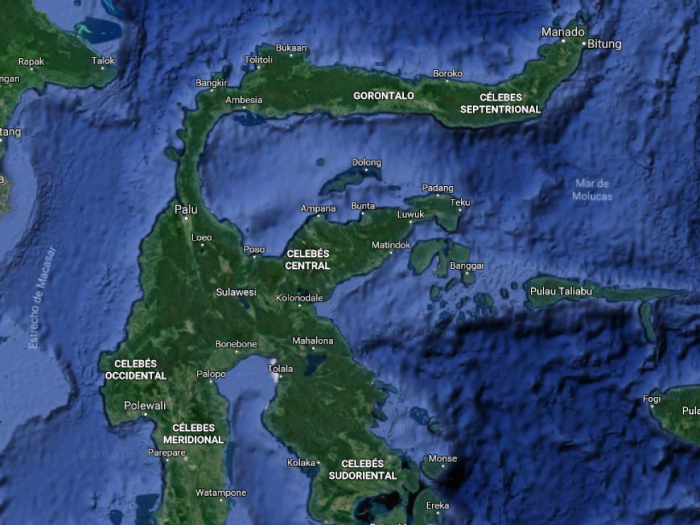 Isla de Célebes en Indonesia.
