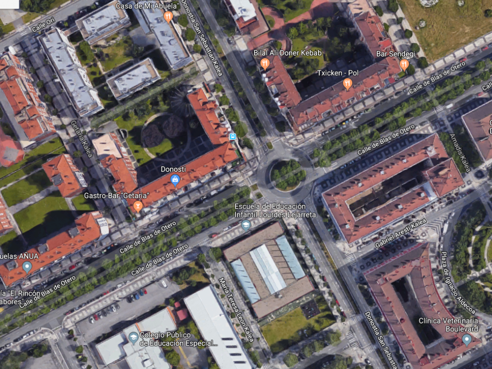 Confluencia entre las calles de Blas de Otero y de San Sebastián, donde ocurrió el atropello.