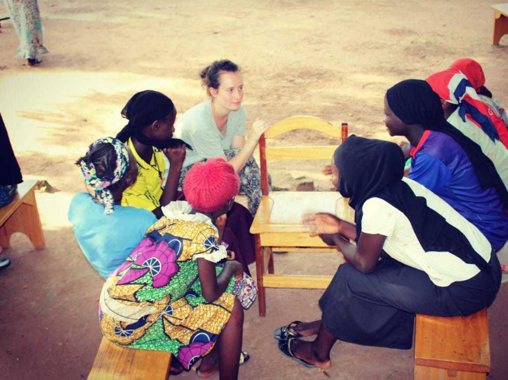 La enfermera Ana Sáez durante su voluntariado en la República del Chad (África).