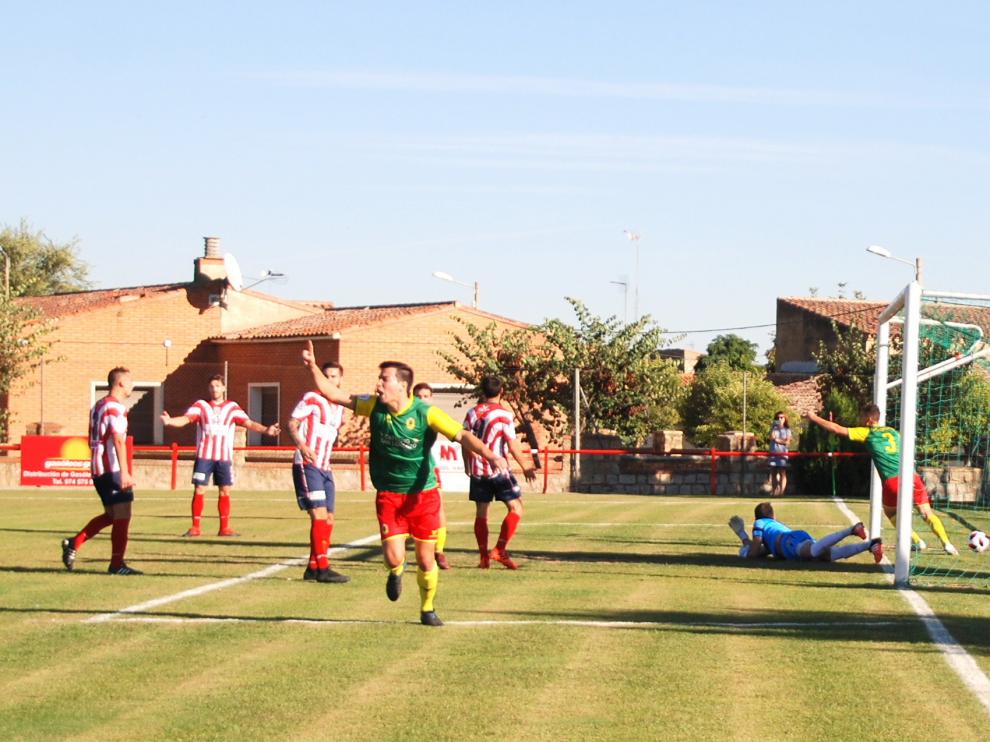 Celebración del único gol conseguido por el San Lorenzo