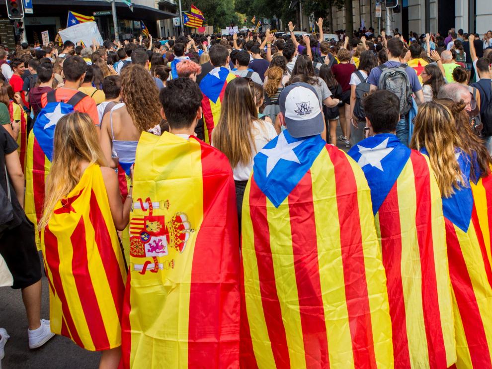 Manifestación independentista en Barcelona