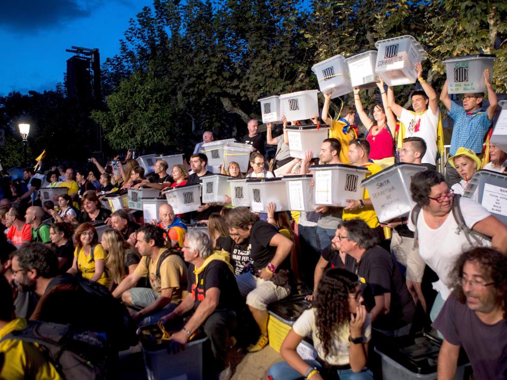 Manifestación independentista en Barcelona