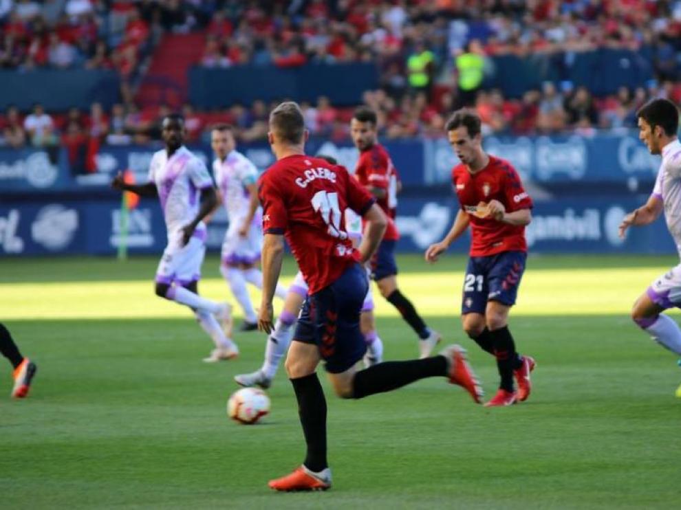 Una jugada del Osasuna-Numancia (0-0) del pasado fin de semana en El Sadar.