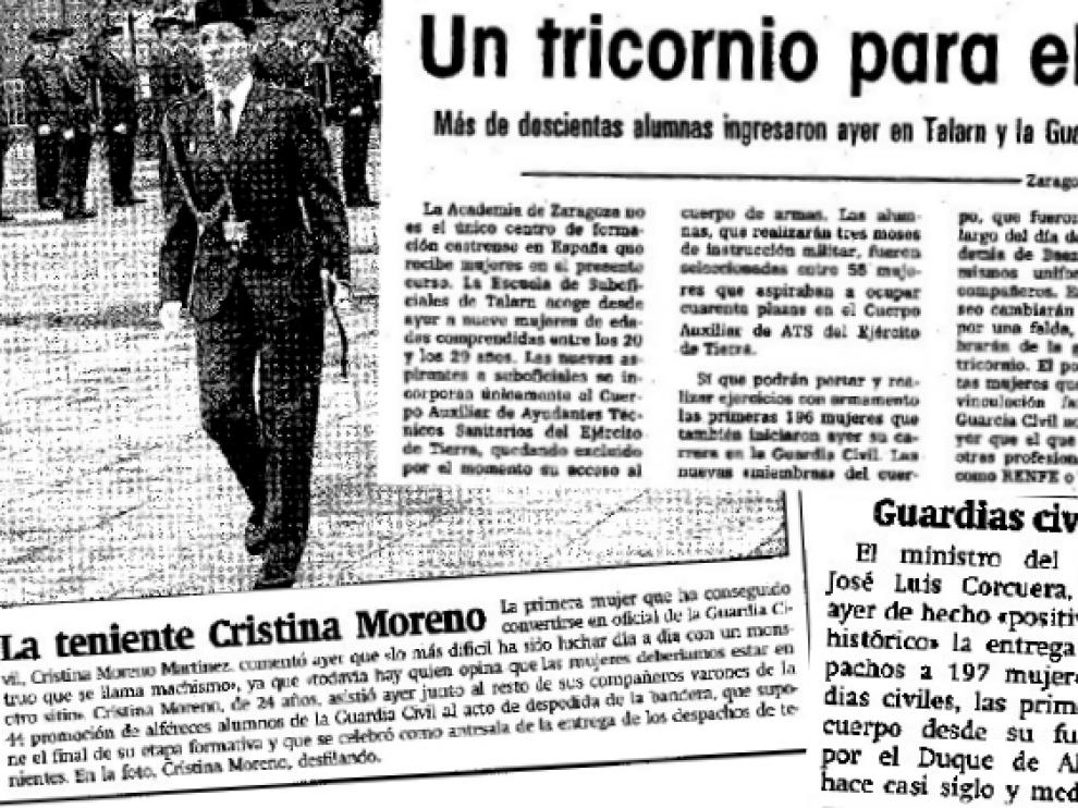 Tres décadas de la incorporación de la mujer a la Guardia Civil