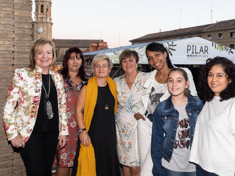 Las siete mujeres que darán voz al pregón de las Fiestas del Pilar 2018.