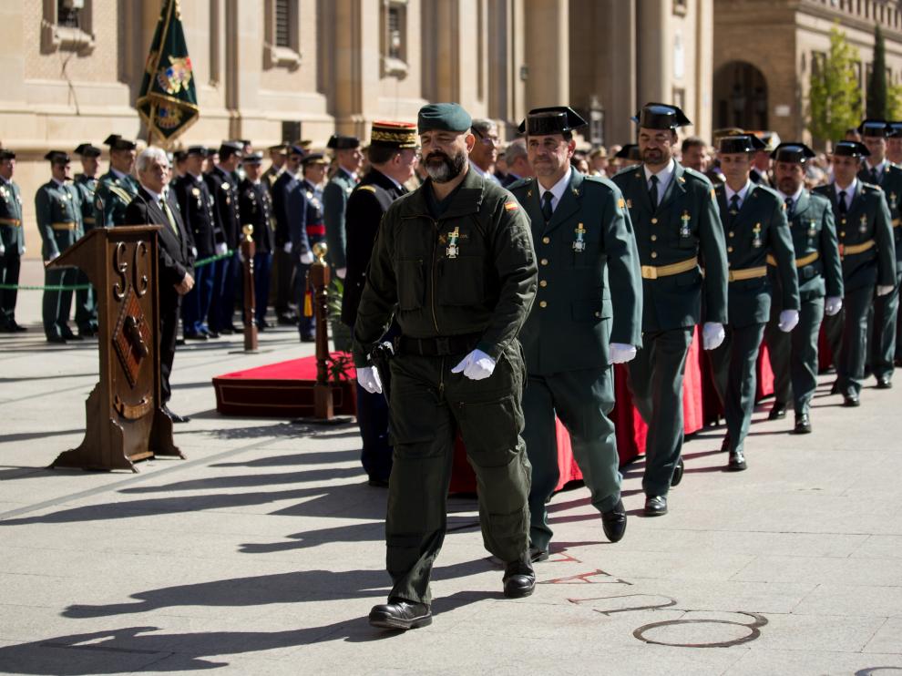 La Guardia Civil celebra su patrona en la plaza del Pilar