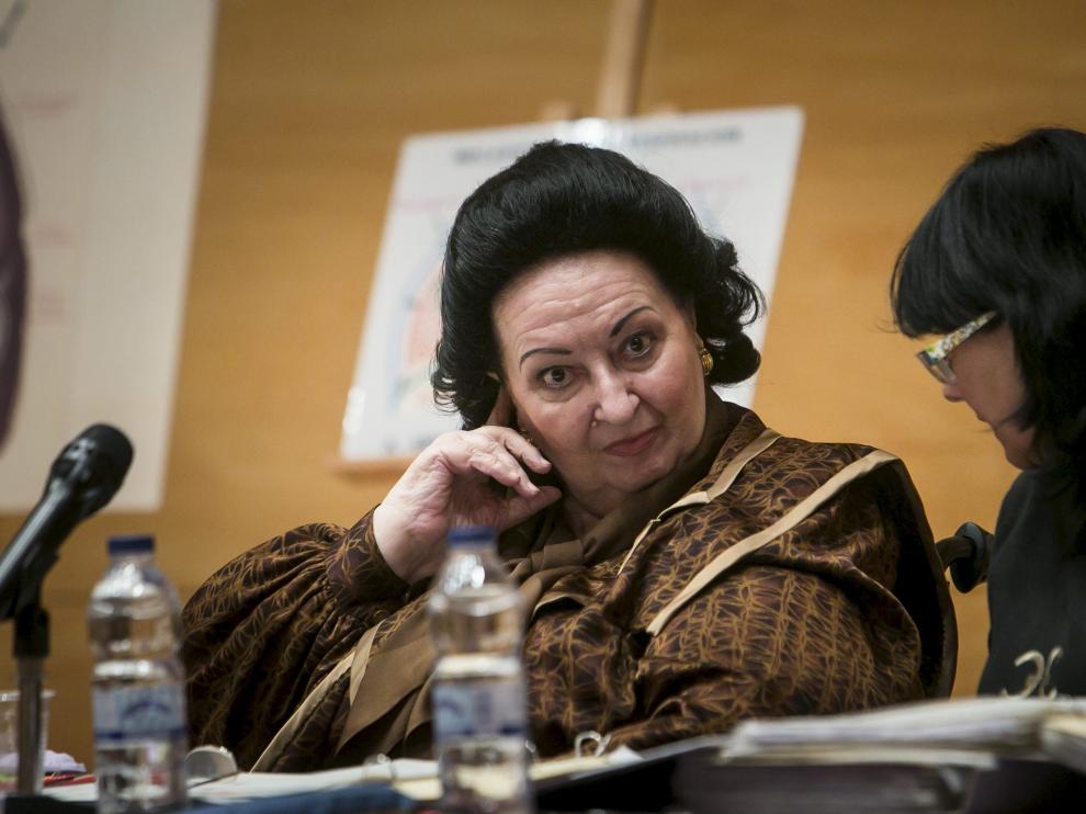 Caballé, en el Auditorio de Zaragoza, en 2014