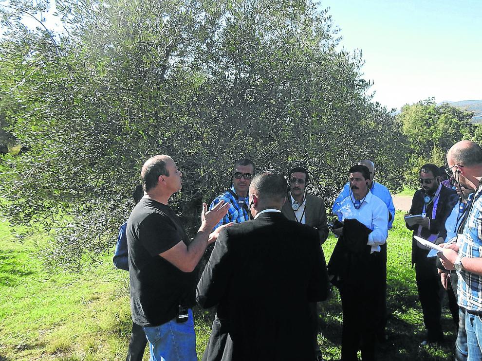 La delegación de técnicos argelinos atiende las explicaciones de los organizadores de esta iniciativa.