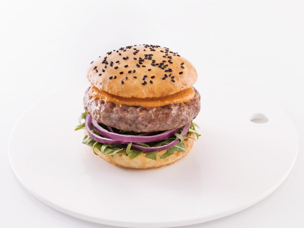 Versión pequeña (30 gramos) de la hamburguesa de ternasco.
