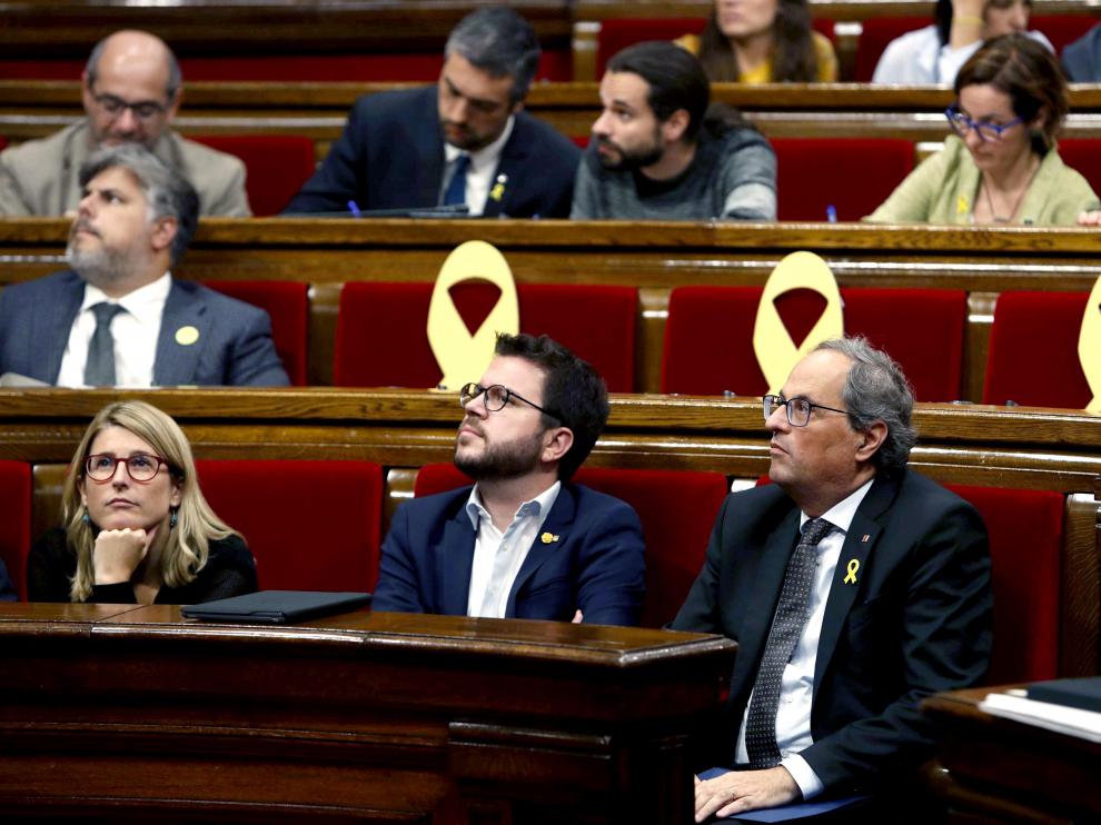Torra este martes en el pleno del Parlament