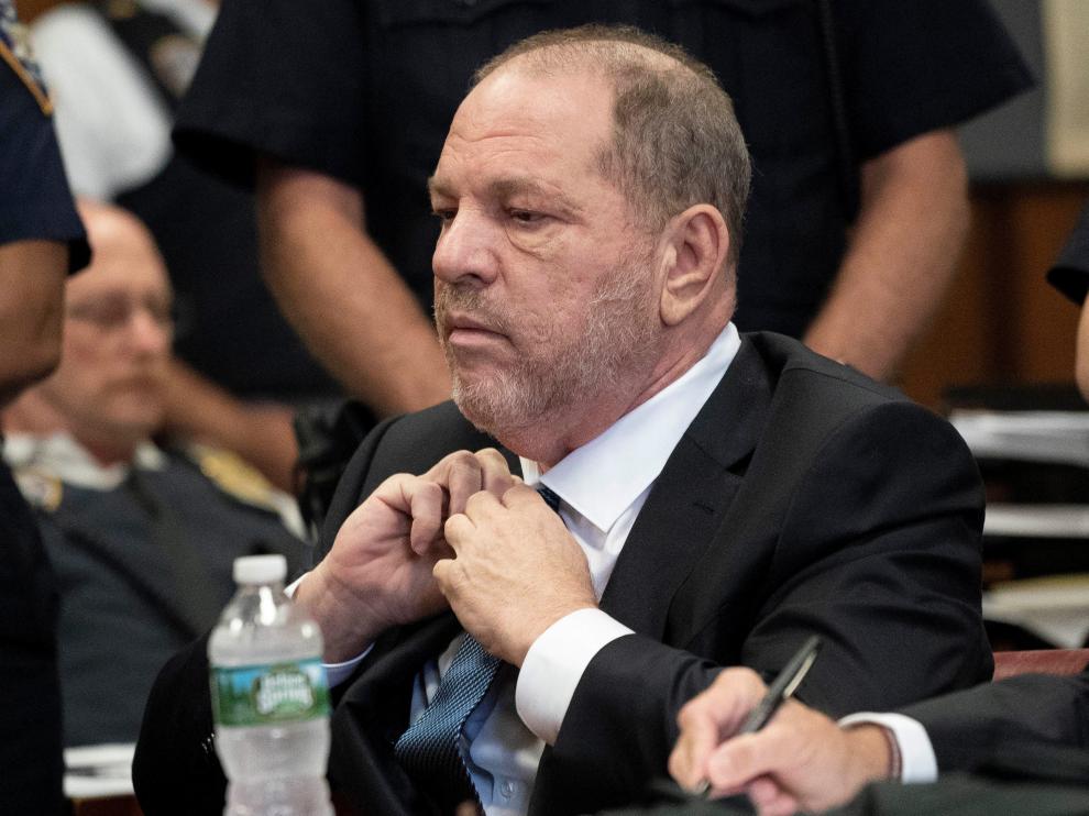 El productor de cine estadounidense Harvey Weinstein en una vista celebrada en un tribunal de Manhattan.