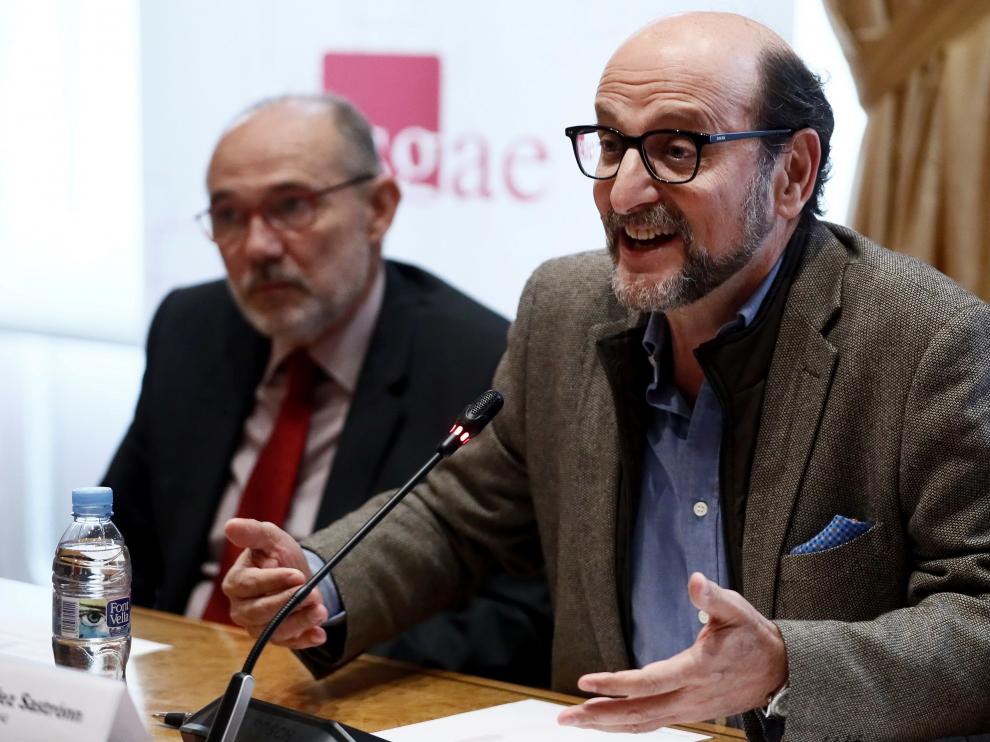 El presidente en funciones de la SGAE, José Miguel Fernández Sastrón, explica cómo será la campaña electoral.