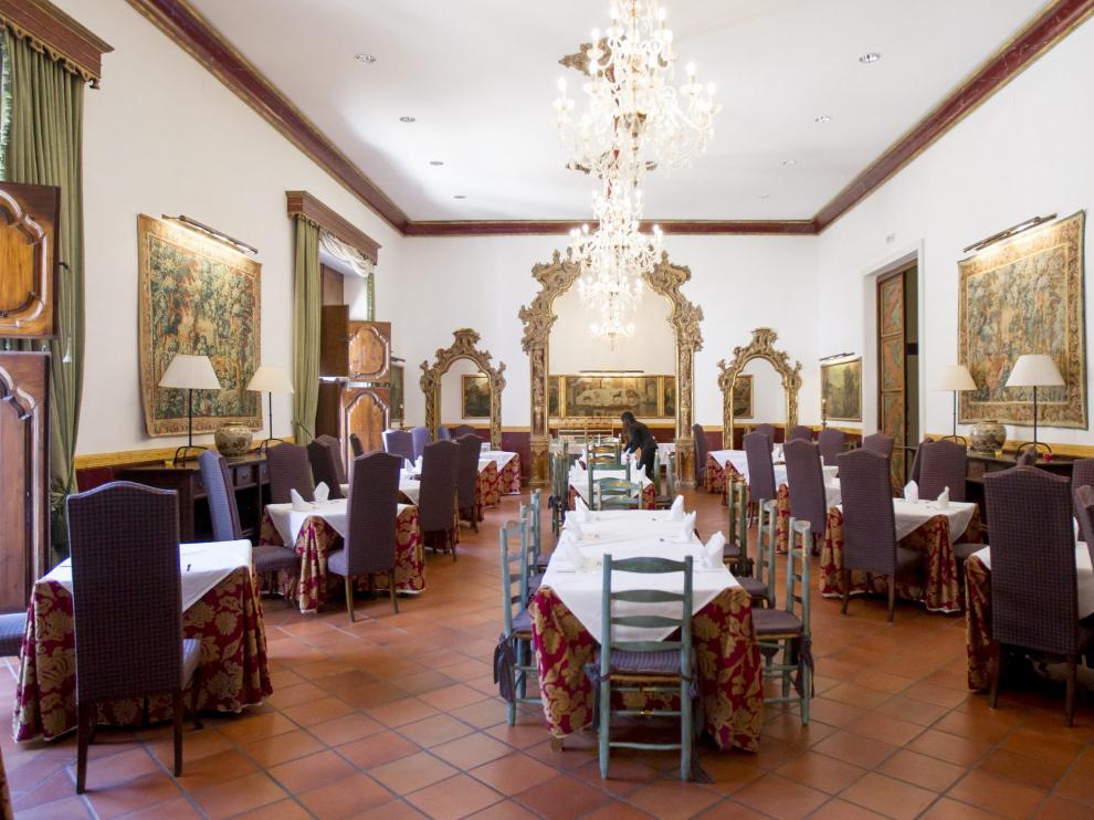 Comedor de la hospedería de La Iglesuela del Cid.