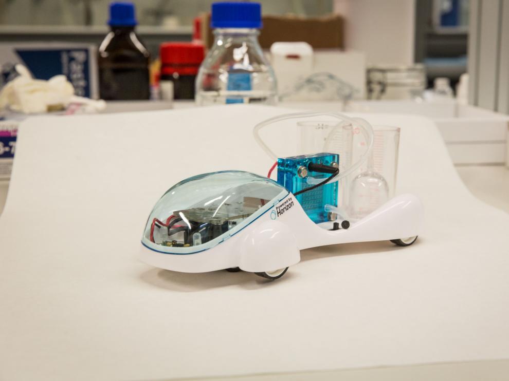 Prototipo a escala del vehículo de hidrógeno.